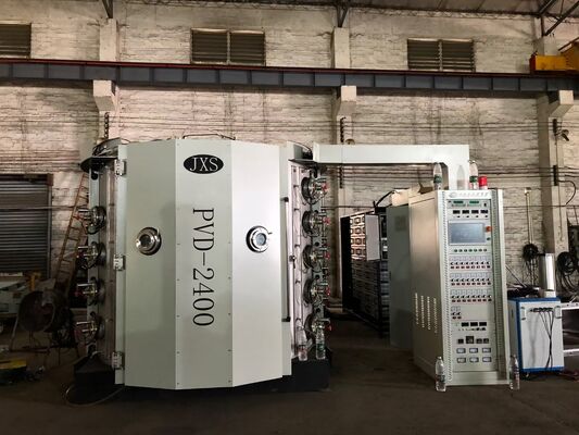 آلة طلاء زجاج الشرب PVD مع الطلاء الزخرفي الملون النهاية الناعمة والتحكم التلقائي الكامل