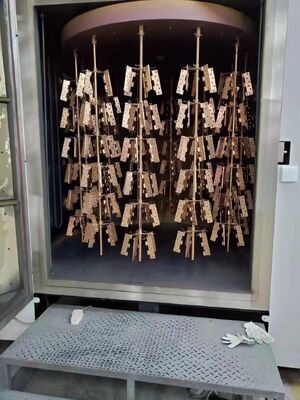 آلة طلاء الفراغ PVD مع طلاء مضاد للتآكل، مقاومة عالية للتآكل ونظام تحكم تلقائي كامل لأجزاء القفل