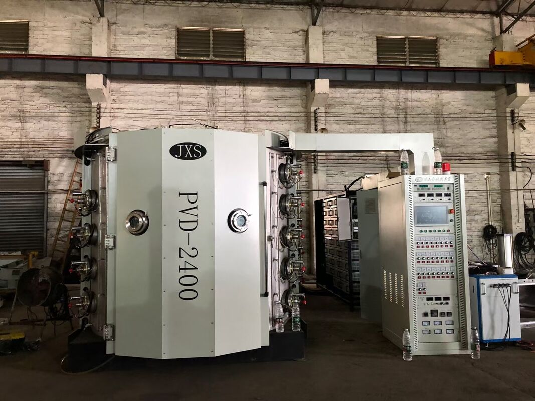 آلة طلاء زجاج الشرب PVD مع الطلاء الزخرفي الملون النهاية الناعمة والتحكم التلقائي الكامل