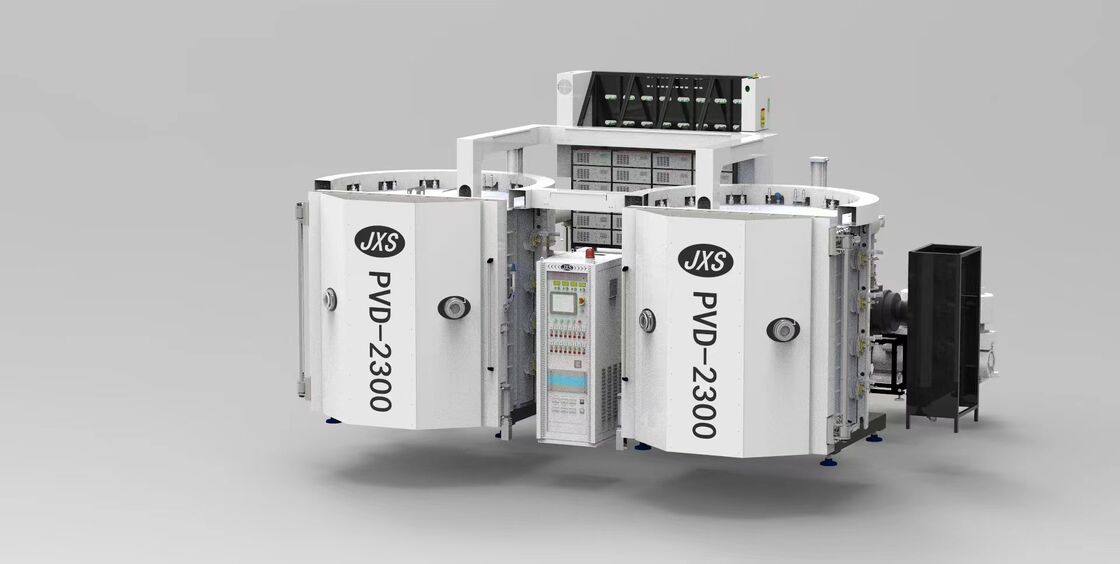 آلة طلاء الفراغ ذاتية التشغيل الكاملة PVD للحرف السيراميكية مع لون واضح وملمع عالية وضمان لمدة عام واحد