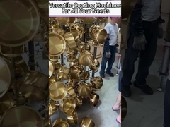 سرعة تراكم عالية آلة طلاء الزجاج الزجاجية الكريستال PVD الفراغ للون الذهبي